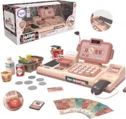 Woopie kids’ cash register with scanner, scale and microphone + 25 accessories