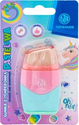 Pastel sharpener with eraser 2-in-1 ASTRA
