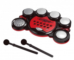 Interactive children's drum set on batteries