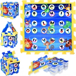 Pene puzzle – izobraževalna podloga abeceda džungla 93 × 93 cm