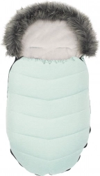 NEW BABY kids footmuff with faux fur, light grey