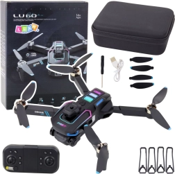 Drone LU60 with Dual HD Camera and LED Lights Black