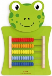 wooden wall abacus frog montessori fsc by viga