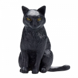 Mojo Black Cat Sitting – Figurine