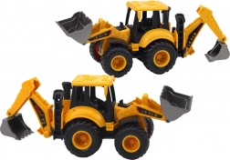Veicolo da costruzione escavatore due benne regolabile giallo