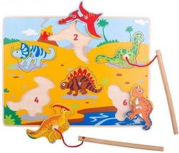 Bigjigs Toys Houten spel dinosaurus vangen