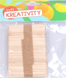 Wooden sticks 6.5x1 cm, 50 pcs