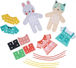 Threading Dress-Ups with Cat and Rabbit Theme