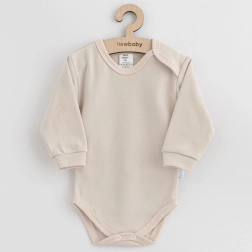 Body neonato in cotone New Baby beige