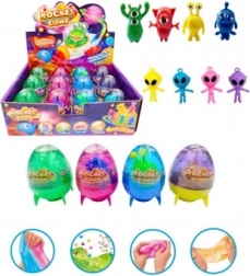 Teddies slime scintillante con alieno – massa divertente con figurina (mix di colori)