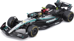 bburago model f1 mercedes-amg f1 w15 1:43 s jezdcem v vitríně