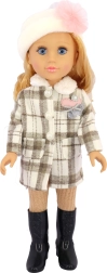 Lalka z dźwiękiem 48 cm z płaszczykiem i czapką