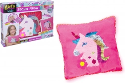 Unicorn Pillow with Sequins and Sewing for Kids