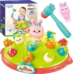 Woopie interactive whack-a-mole game – educational fun with hammer and carrots