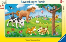 Puzzle od 15 dijelova – ljubitelji slatkih životinja RAVENSBURGER