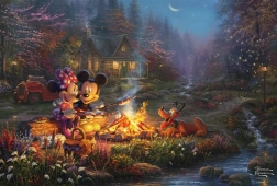 Puzzle SCHMIDT Mickey and Minnie: Romance by the Fire 200 Pieces