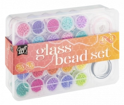 Large Set of Glass Beads – 25 Colors