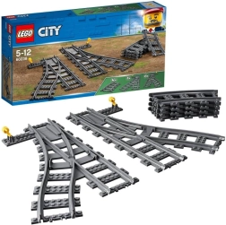Lego City track switches for train tracks