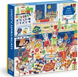 Puzzle carrés Happy Hanukcats 500 pièces
