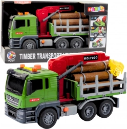 Tovornjak za prevoz lesa z žerjavom in lučmi