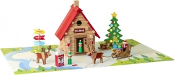 Jeujura wooden construction set Christmas Cabin 90 pieces