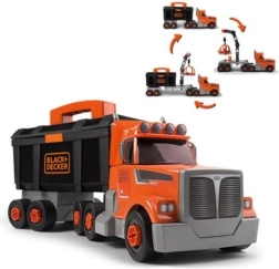 Tractor-Trailer 3in1 Black+Decker with Tools and Crane