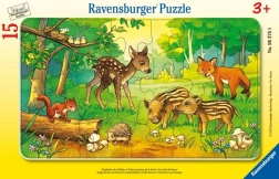 Puzzel 15 stuks Bosdieren