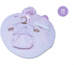 Kledingsetje voor babypop Llorens New Born 26 cm