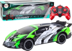 RC sports car 1:10 with lights, speed 25 km/h – green