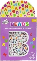 Set de perles - lettres blanches + corde de 1 mètre