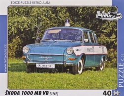 Sestavljanka Retro Avtomobili Škoda 1000 MB VB 40 kosov