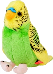 Pappagallo ondulato di peluche verde-giallo