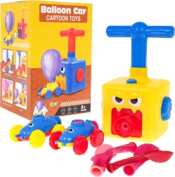 Sæt med 2 små biler med ballon-drift til børn 3+ med håndpumpe