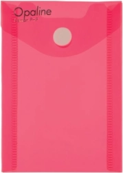 Kuvert med trykknap A7 i højformat OPALINE pink