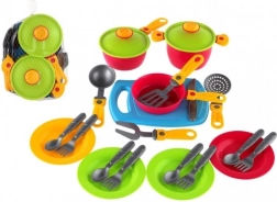 Kinderservies set met snijplank, plastic