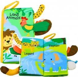 Zachte educatieve boekje met diertjes voor baby’s