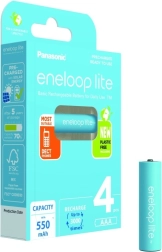 Batteries rechargeables Eneloop lite AAA 550 mAh, lot de 4