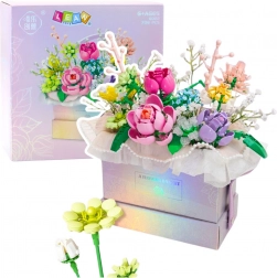 Construction Blocks Floral Composition with LED Lighting
