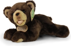 Ours en peluche brun foncé allongé 24 cm ÉCO-RESPONSABLE