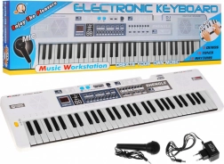 Hvidt børnesæt med mikron, optagelse og stereohøjttalere