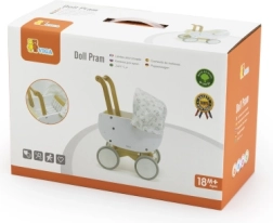 Wooden doll stroller with bassinet Viga