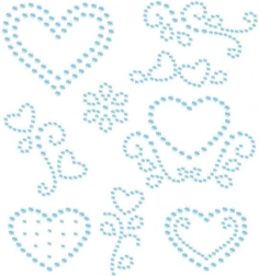 Iron-on rhinestone appliqué – sparkling flowers