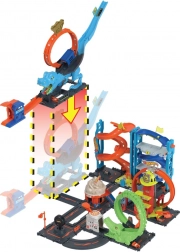 Hot Wheels City boucle T-Rex – piste cascade avec petite voiture