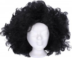 parrucca nera per carnevale e feste a tema