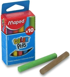Colored Chalk Maped 10 pcs