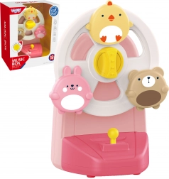Muzikale mobiel met diertjes – speeldoos met zuignap WOOPIE