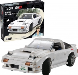 Set di costruzione CaDA Mazda RX-7 Initial D – dettagliata auto sportiva bianca con 1552 pezzi