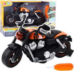 Motorcykel til at skille ad og samle med lys- og lydeffekter - Orange