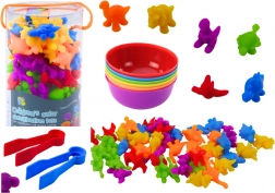 Vzdelávacia triediaca sada učenia farieb a počítania Dinosaury 48 ks