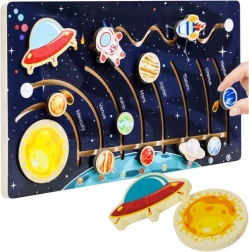 Wooden Montessori Solar System Puzzle Kruzzel